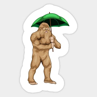 Bigfoot Halloween Umbrella Sticker